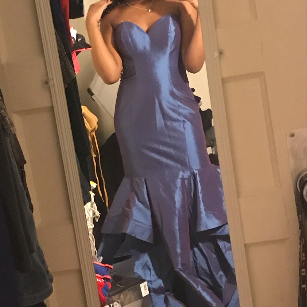 Blue shaded prom dress
